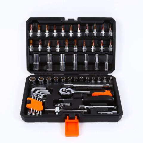 Hx topnøglesæt værktøjssæt med 99 dele værktøj og plast værktøjskasse