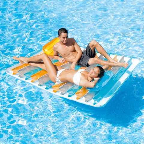 Intex 56897 Dobbelt bademadras bade luftmadras til pool strand have