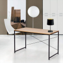 Wootop XL industrielt træ skrivebord 180x60cm bordplade med stål ben På Tilbud