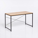 Wootop XL industrielt træ skrivebord 180x60cm bordplade med stål ben Tilbud