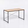 Wootop XL industrielt træ skrivebord 180x60cm bordplade med stål ben Tilbud