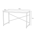 Wootop XL industrielt træ skrivebord 180x60cm bordplade med stål ben Mængderabat