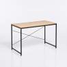 Wootop industrielt design træ skrivebord 150x60cm bordplade med stål ben Tilbud