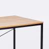 Wootop industrielt design træ skrivebord 150x60cm bordplade med stål ben Udsalg
