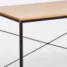 Wootop industrielt design træ skrivebord 150x60cm bordplade med stål ben Rabatter