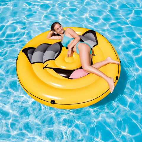 Intex 57254 Oppustelig smilende emoji med solbriller ø bademadras pool