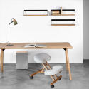 Balancewood ergonomisk knæstol kontorstol højdejusterbar træ eco læder Udsalg
