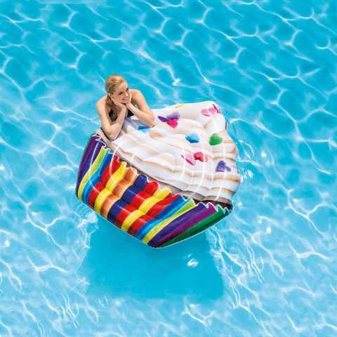 Intex 58770 Oppustelig Cupcake bademadras flydende til pool og stranden