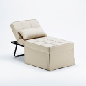 Sweet Relax sofa puf skammel stof indbygget sammenfoldelig gæsteseng Omkostninger