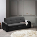 Ambra 2 personers sofa sovesofa imiteret læder opbevaring 2 kopholder Model