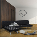 Zircone 3 personers chaiselong sofa sovesofa imiteret læder metal ben Model