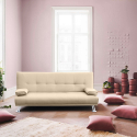 Olivina 2 personers sofa futon sovesofa eco læder til stue værelse Omkostninger