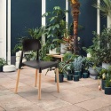 Barcellona AHD stabelbar design spisebords stol i polypropylen og træ Mål