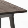 Welded 60x60cm barbord højbord i industrielt design i træ lakeret stål Egenskaber