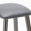 Hardness barstol industriel design sæde i syntetisk læder lakeret stål Egenskaber