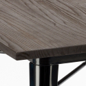 Allen spisestue bord 80x80 cm i industrielt design i træ og lakeret stål Omkostninger