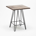 Kips Bay brun træ barbord sæt: 4 Steel up farvet barstole og 60x60cm bord 