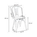 Jamaica grå træ cafebord sæt: 4 Steel One farvet stole og 80x80cm bord 