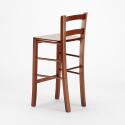 Munich klassisk design barstol træ firkantet sæde med ryglæn og fodstøtte Udsalg