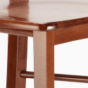 Munich klassisk design barstol træ firkantet sæde med ryglæn og fodstøtte Rabatter