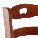 Hamburg klassisk design barstol i træ med ryglæn og firkantet fletsæde Udvalg