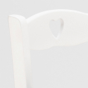Baby højstol hvid klassisk design i træ med ryglæn armlæn og fletsæde Rabatter