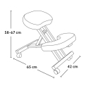Balancewood ergonomisk knæstol kontorstol højdejusterbar træ kunstlæder 