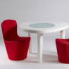 Zoe Slide design lounge stol lavet af polyethylen i mange stærke farver 