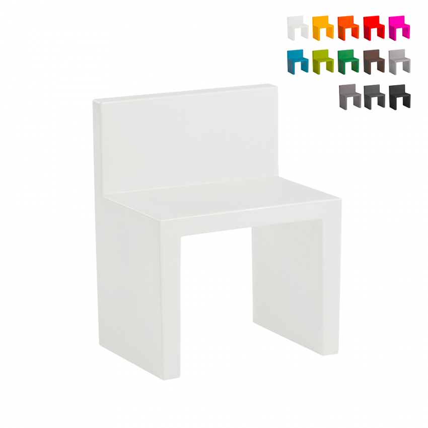 Angolo Retto Slide minimalist design stol lavet af plast i mange farver Mål