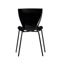 Gloria Slide design spisebords stol med polypropylen sæde og stål ben Tilbud
