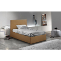 Basel Twin enkelt seng 80x190 cm stofbetrukket med lameller og opbevaring Tilbud