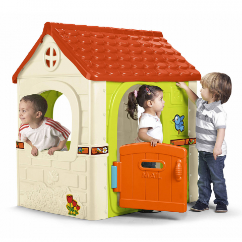 Feber Fantasy House plast legehus til mindre børn udendørs indendørs brug