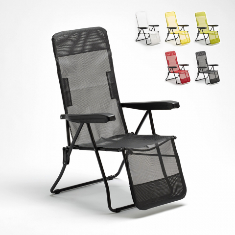 Relax foldbar liggestol campingstol havestol justerbar ryglæn fodstøtte Kampagne