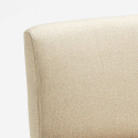Comfort L barstol polstret firkantet farvet stofsæde med ryglæn og træben 