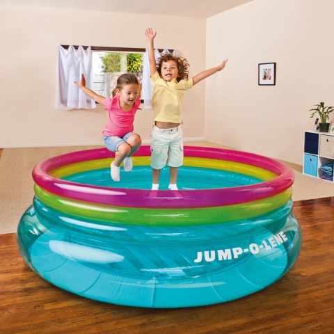 Intex 48267 Jump-O-Lene oppustelig trampolin hoppeborg indendørs til børn