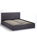 Basel King 3/4 seng 160x190 cm stofbetrukket med lameller og opbevaring Udvalg