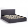 Basel King 3/4 seng 160x190 cm stofbetrukket med lameller og opbevaring Udvalg