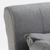 Deborah Twin stor stof lænestol sovesofa gæsteseng grå crem sort brun 