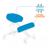 Balancesteel Lux ergonomisk knæstol kontorstol højdejuster i eco læder Udsalg