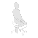 Balancesteel Lux ergonomisk knæstol kontorstol højdejuster i kunstlæder Rabatter