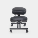 Balancesteel Lux ergonomisk knæstol kontorstol højdejuster i kunstlæder Udvalg