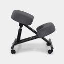 Balancesteel Lux ergonomisk knæstol kontorstol højdejuster i stål stof Køb