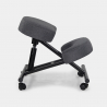 Balancesteel Lux ergonomisk knæstol kontorstol højdejuster i stål stof Køb