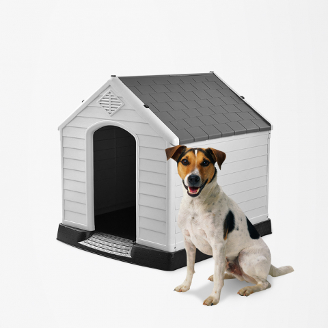 Kennelhus til små hunde i plastikhave Coco Kampagne
