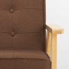 Hage lænestol i nordisk stil lavet af træ med stofbetræk i udvalgte farver 