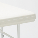 Picnic hvid bord bænk sæt sammenklappelig til udendørs indendørs have Tilbud