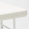 Picnic hvid bord bænk sæt sammenklappelig til udendørs indendørs have Tilbud