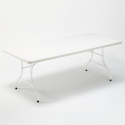 Dolomiti klapbord 200x90cm sammenklappelig spisebord i plast med stålben
