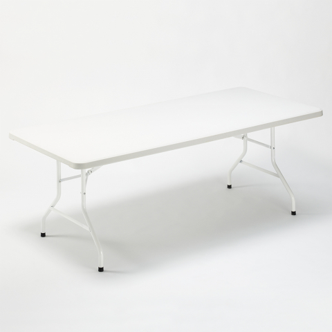 Dolomiti klapbord 200x90cm sammenklappelig spisebord i plast med stålben Kampagne