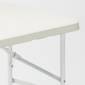 Pelvoux klapbord 122x60cm sammenklappelig spisebord i plast med stålben Tilbud